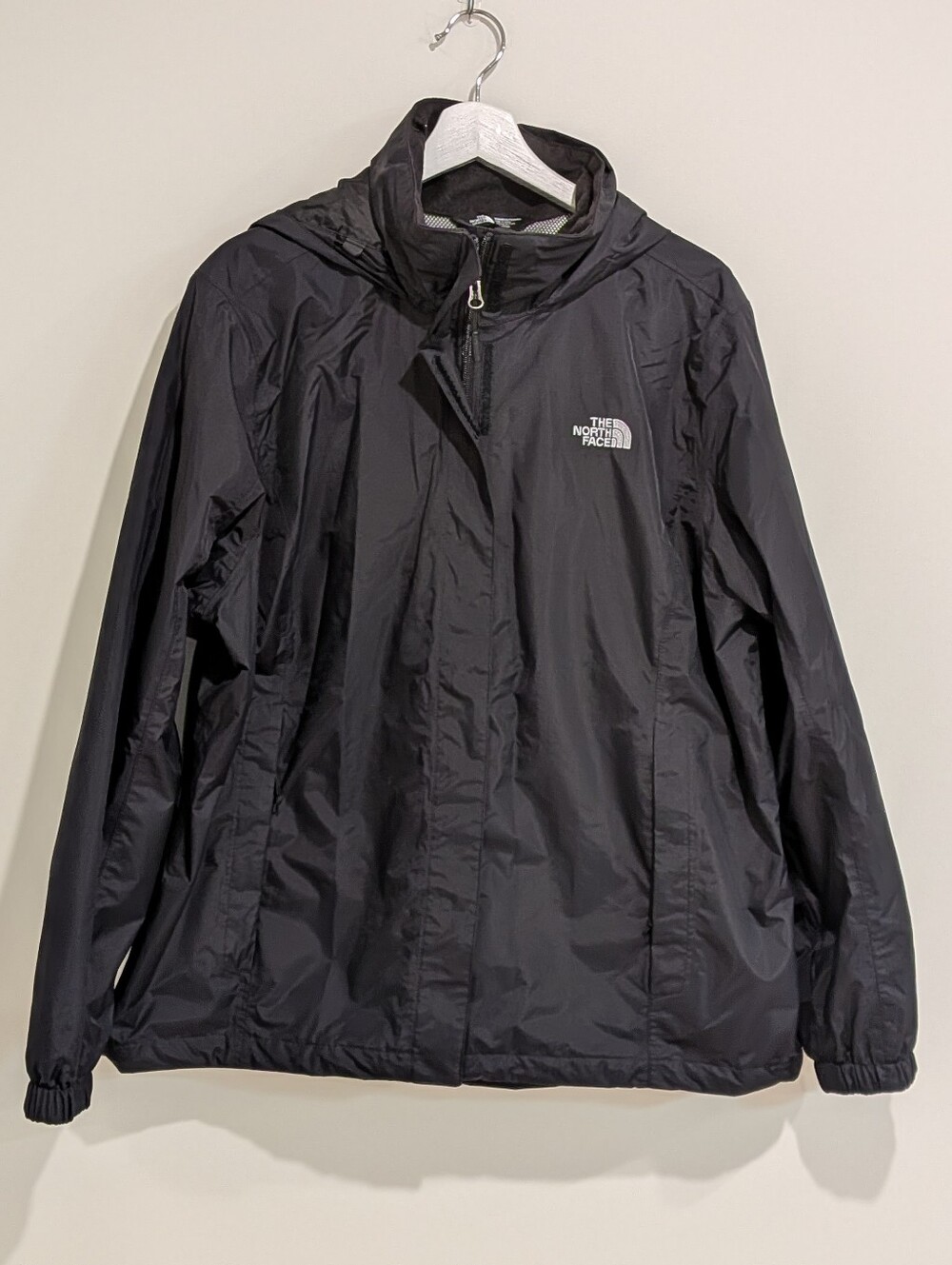 The North Face Classic Women's Black Hooded Rain Coat Size XXL Outdoor Gorpcore